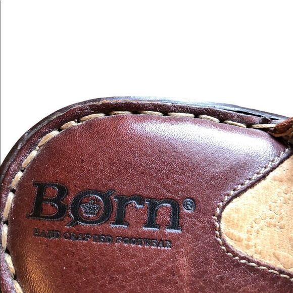 Born Brown Leather Clogs 8 - Picture 8 of 14